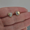 Guldörhängen hjärta med stenar 18k guld