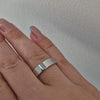 Förlovnings ring i äkta silver slät blank