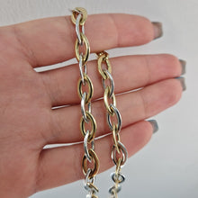  Halsband oval i 2 färgat guld
