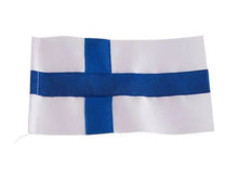  Finsk flagga i handsytt tyg
