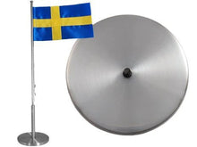  Flaggstång - Matt svensk flagga i rostfritt stål