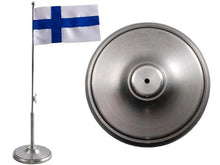  Flaggstång - Tenn finsk flagga