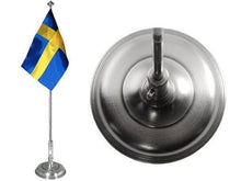  Flaggstång Tenn svensk flagga Höjd 42cm