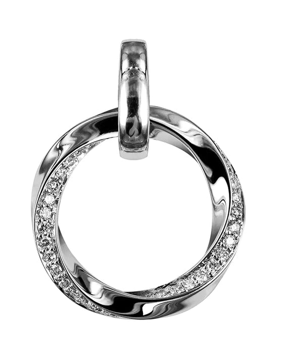 Hängsmycke ring med diamanter 18k vitguld
