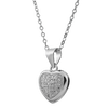 Hjärta med stenar inkl silverhalsband