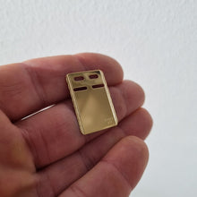  ID-Bricka facetterad 18k guld 19x27mm