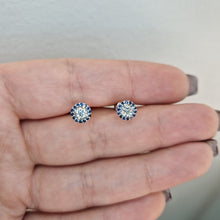  Örhängen 18k vitguld med safirer & diamant