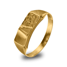  Guldring med riven design 18k guld