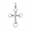 Kors i äkta silver med unik design, hjärta