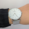 Berlin & Son - White & Silver Mesh 40mm