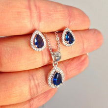  Carmose SET - Blå Silver 925 med Zirconia stenar