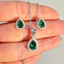  Carmose SET - Grön Silver 925 med Zirconia stenar