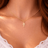 Halsband ortodoxt kors 18k förgyllt silver