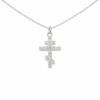Halsband ortodoxt kors sterling silver med sten