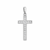 Kors i 18k vitguld med stenar