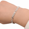Kraftigt silver armband Figaro