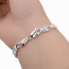 Kraftigt silver armband Figaro