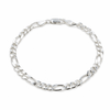 Kraftigt silver armband Figaro