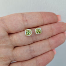  Örhängen med Peridot sten 18k guld