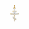 Ortodoxt kors 18k guld labb odlade diamanter