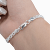 Pansar armband silver 4mm