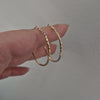 Creoler 18k guld facetterade 30mm