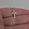 Guldkors 18k platta med streck