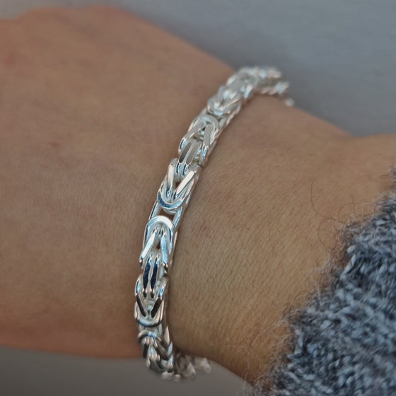 Kejsarlänk armband i äkta silver