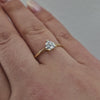 Ring 18k guld hjärtformad cubic zirconia sten 