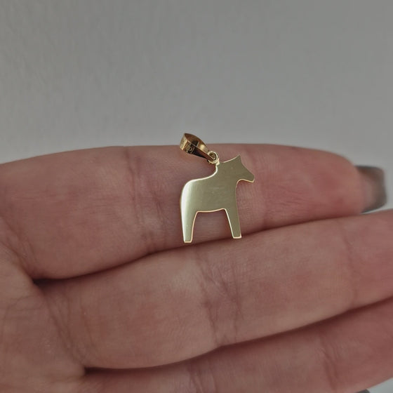 Hängsmycke Dalahäst i 18k guld