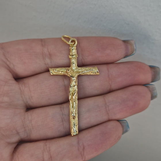 Guldhänge - Massivt kors18k guld