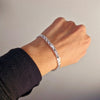 X - länk utan stav armband äkta silver