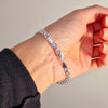 X - länk utan stav armband äkta silver