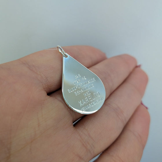 Xarelto bricka silver 27x19mm