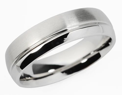 Förlovningsring Matt och blank i rostfritt stål