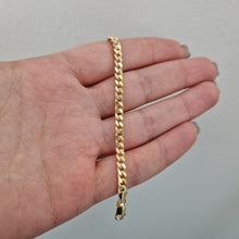  Pansar armband i äkta silver, 18k guldpläterad