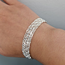  Silver x-länk armband 