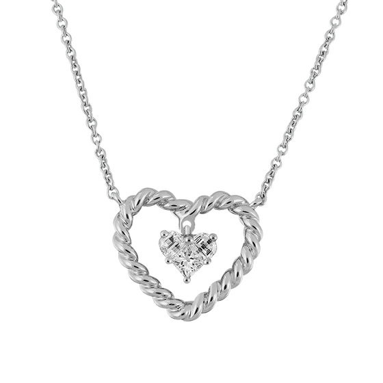 Diamanthalsband 18k vitguld