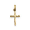 Vackert kors 18k guld facetterad design
