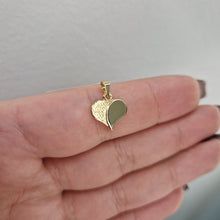  Guldhänge hjärta räfflat 18k guld