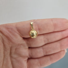  Hänge 18k guld - Matt kula med ränder