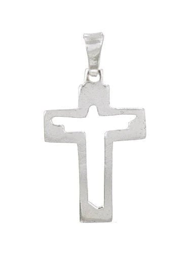 hängsmycke kors i äkta silver med jesus