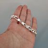 Kraftigt silver armband Figaro