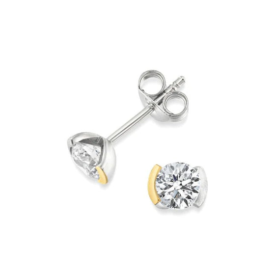 Örhängen silver med roseguld plätering