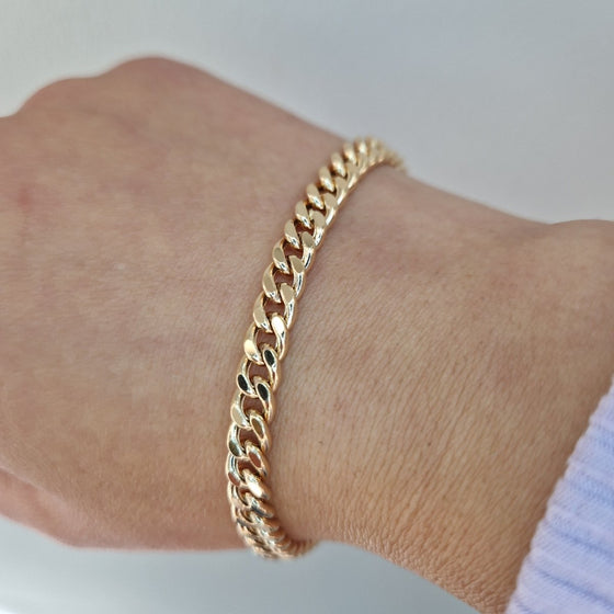 Pansar armband ihålig 18k guld