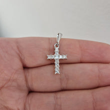  Silver hänge Kors med stenar