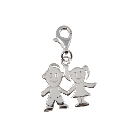 Silver berlock lekande barn