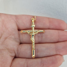  Stort 18k guld kors med Jesus