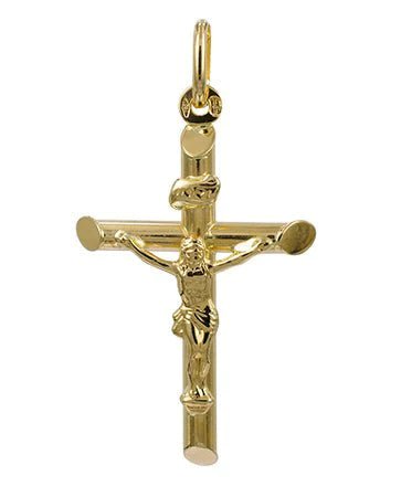 Stort guld kors med jesus