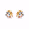 Tre färgade örhängen med cubic zirkonia